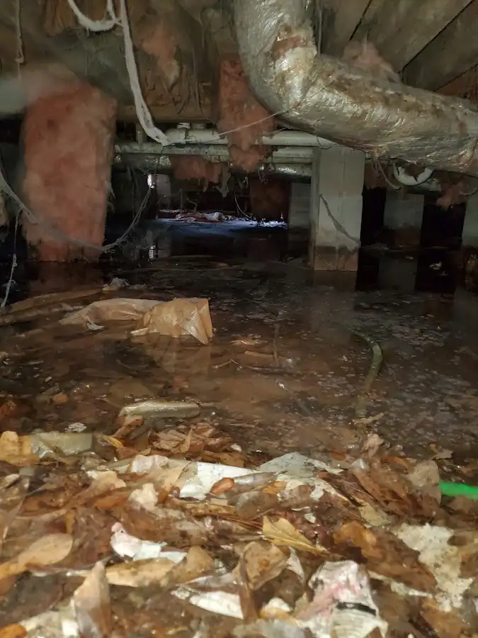Crawl space flood assessment for Commercial Water Damage Restoration in Bartlesville